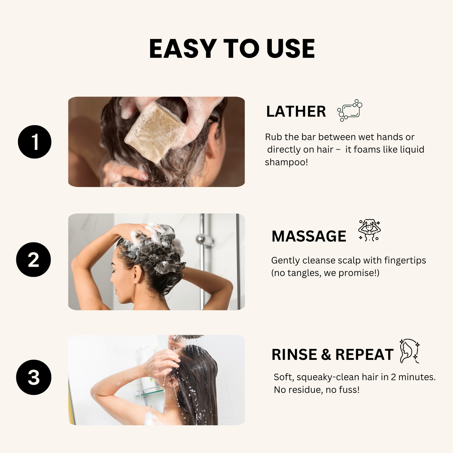 Volumising Shampoo Bar - Castor Oil | 80g