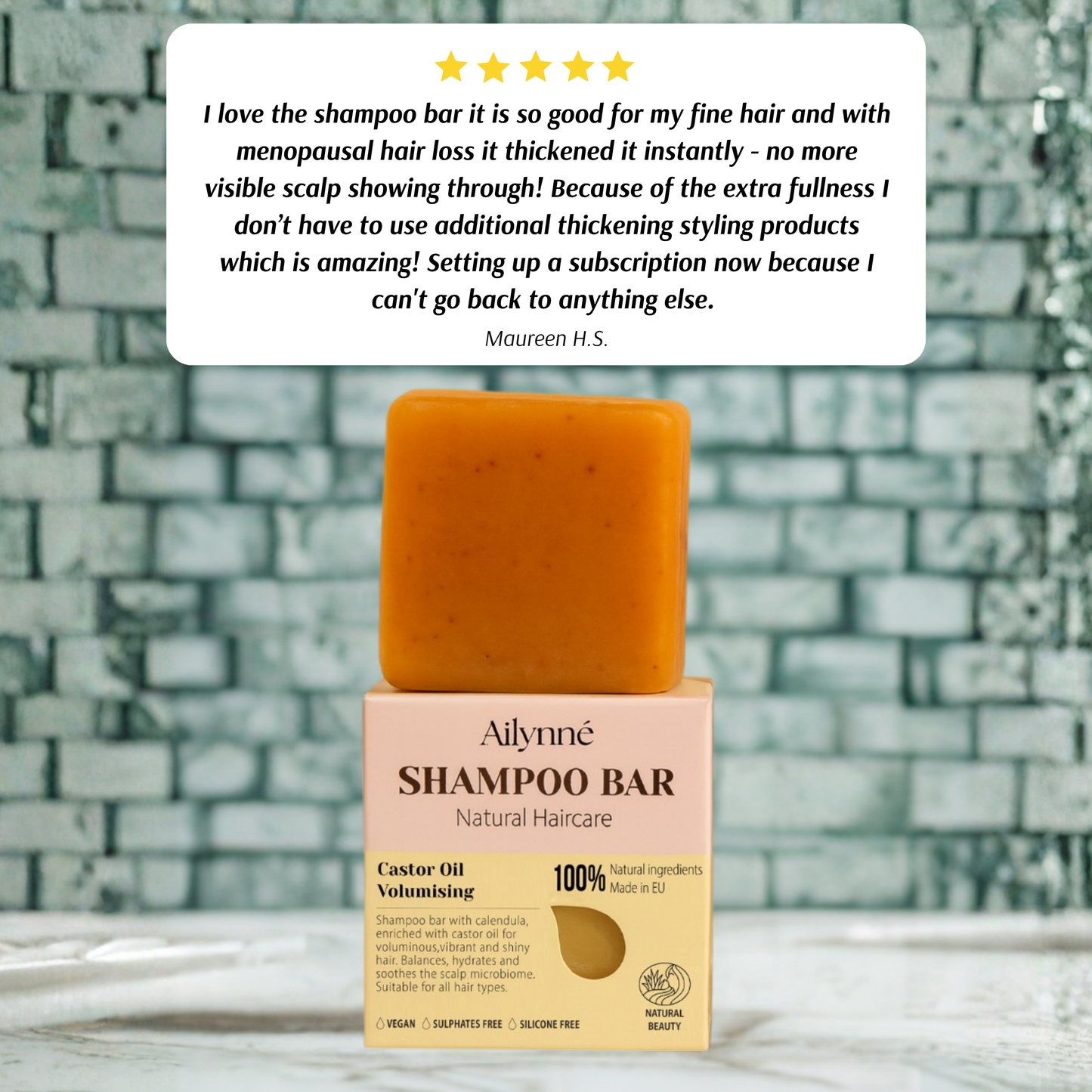 Volumising Shampoo Bar - Castor Oil | 80g
