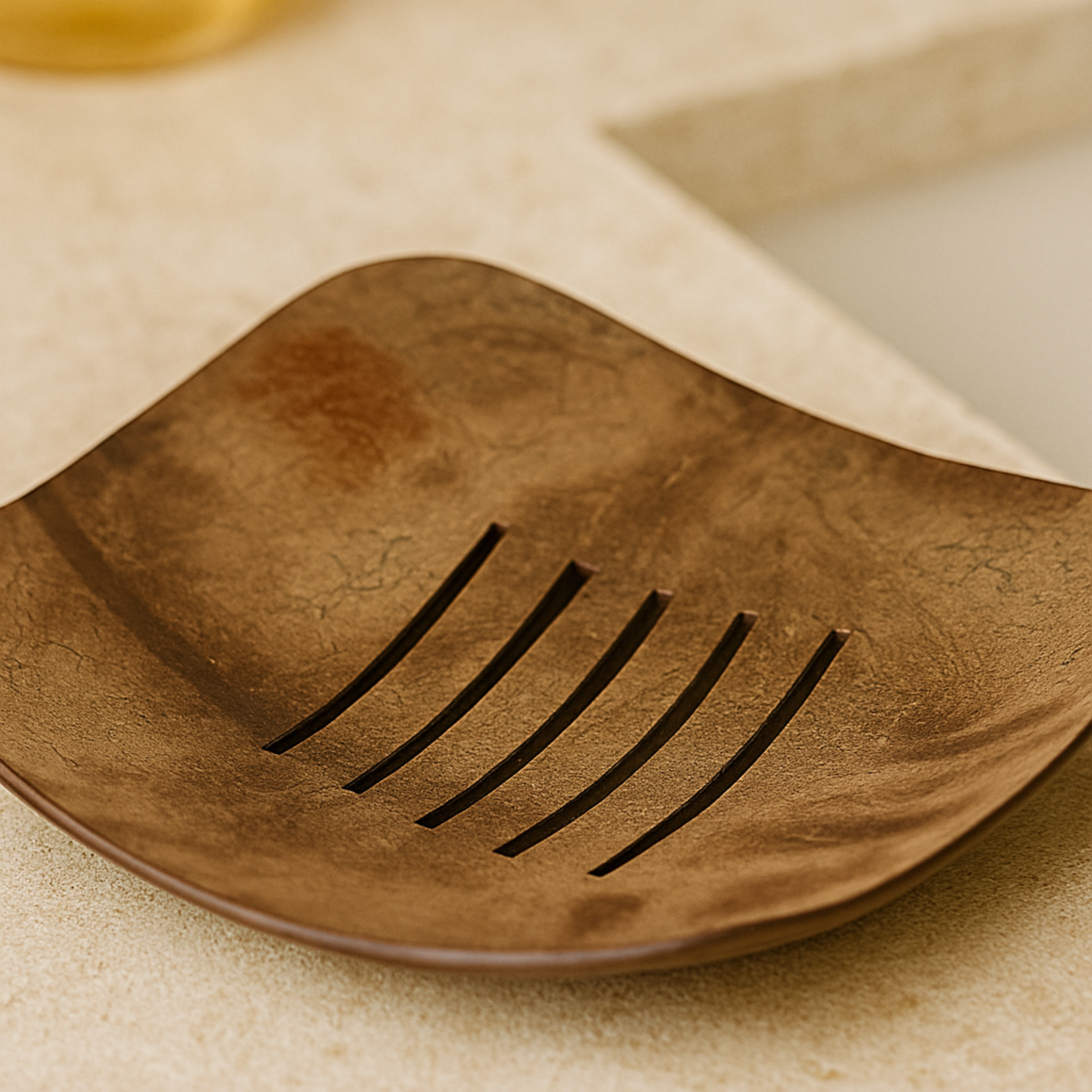 Handcrafted Coconut Shell Soap Dish