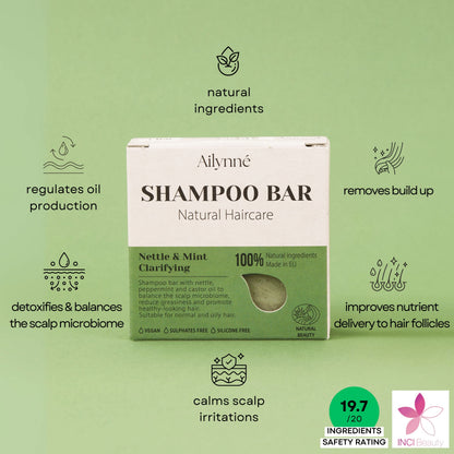 Clarifying Shampoo Bar - Nettle & Mint | 80g