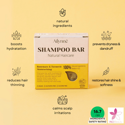 Moisturising Shampoo Bar - Rosemary & Turmeric